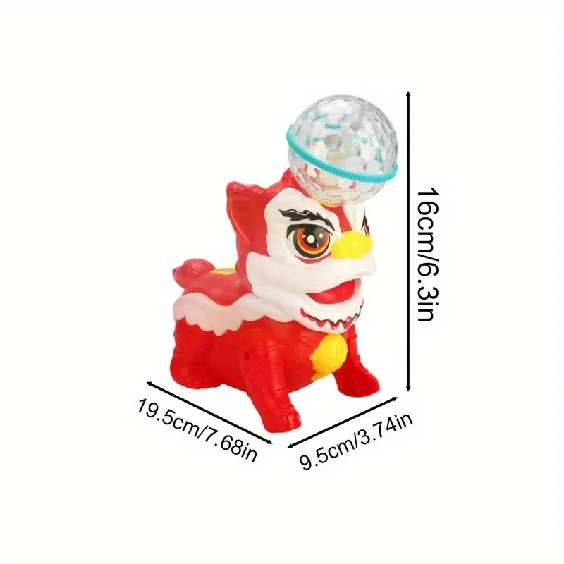 360 °   ของเล่นเชิดสิงโตหมุนได้พร้อมหัวบอลผาดโผน - ของเล่นฝึกสมาธิแบบอินเทอร์แอคทีฟสำหรับเด็ก ใช้พลังงานจากแบตเตอรี่ - ของขวัญและของเล่นสนุกๆ สำหรับคริสต์มาส