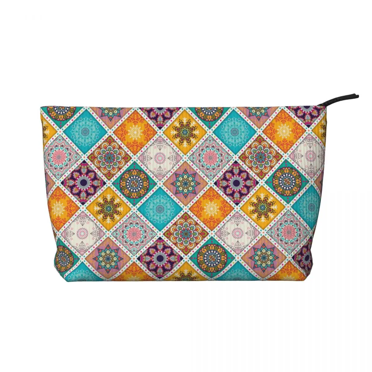 Custom Arabic Indian Ethnic Floral Mandalas Pattern Cosmetic Bag Women Kawaii Large Capacity Makeup Case Storage Toiletry Bags