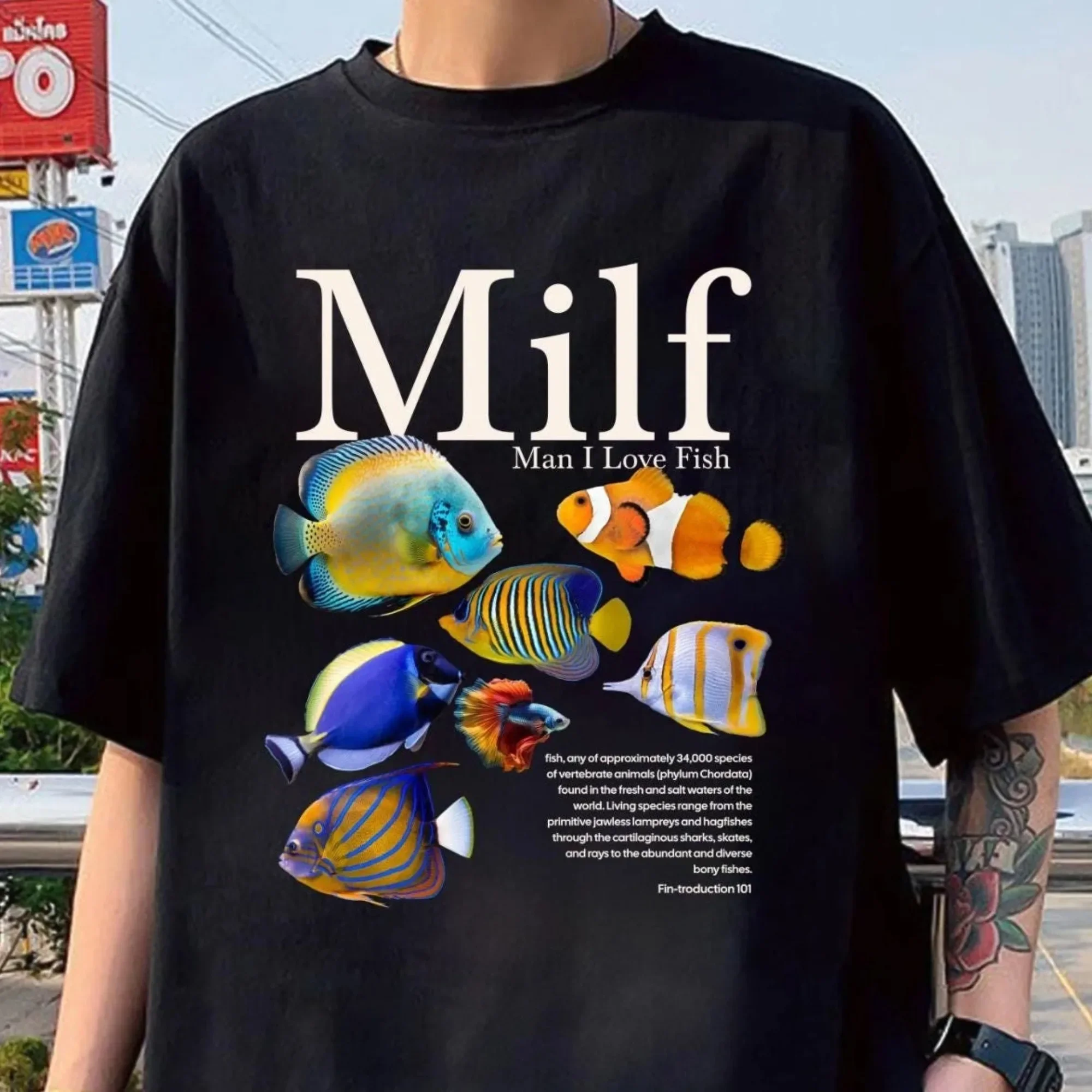 Mens Short Sleeve Fishing Lover Graphic T-Shirt