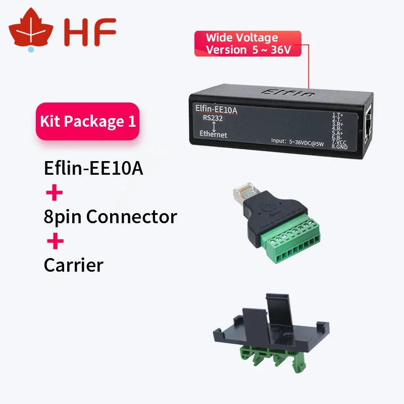 HF High Flying Elfin-EE10 Serial Port Device Connect to Network Modbus TPC IP Function RJ45 RS232 to Ethernet Serial Server