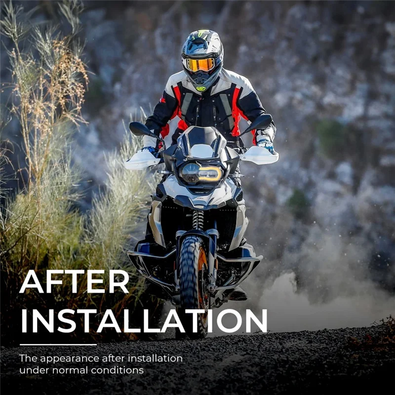 A13F-Headlight Protector With 3 Fluorescent Covers For BMW R1200GS LC GSA R1250GS R 1250GS ADV Adventure