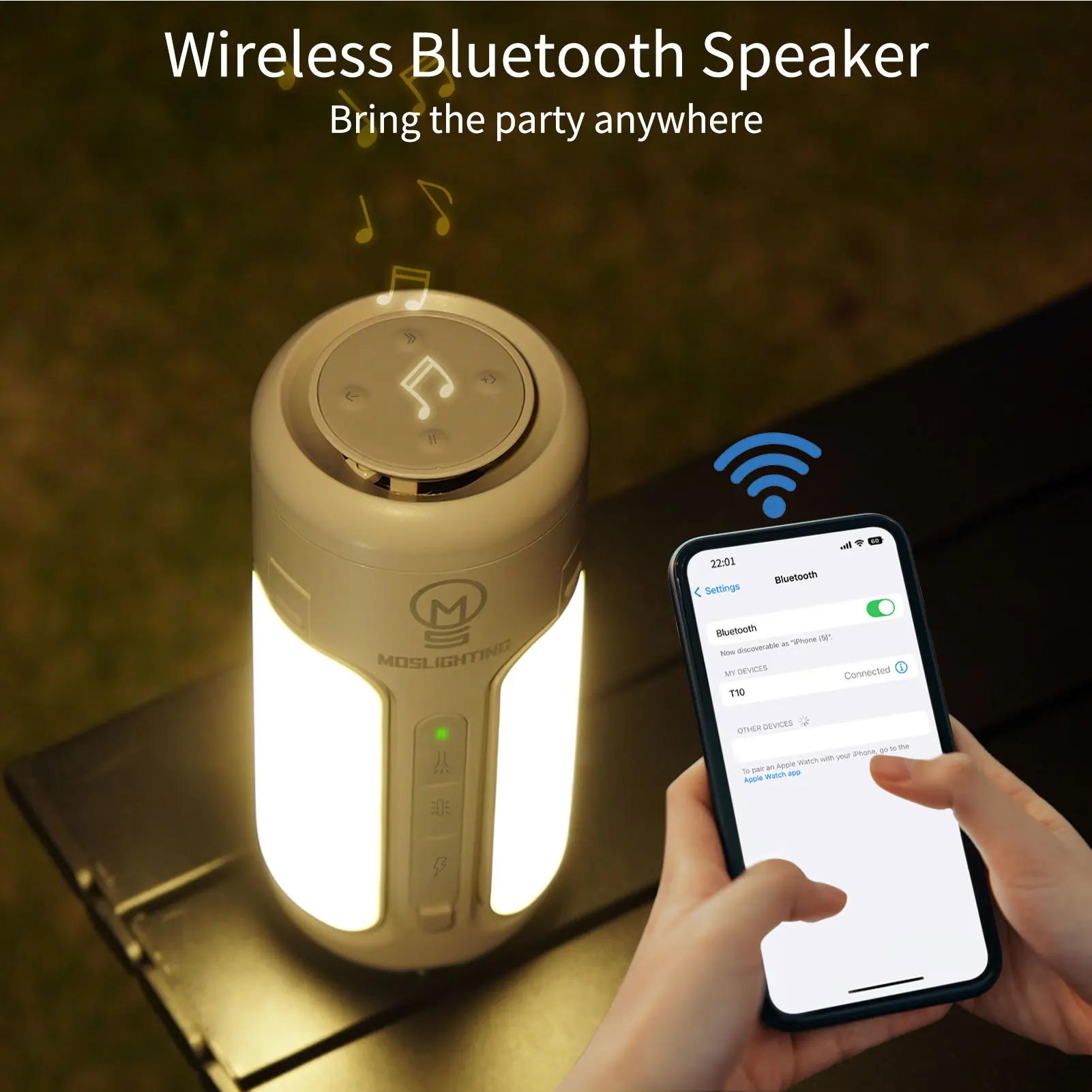 Maetff 9000 мАч складной фонарь для кемпинга перезаряжаемая лампа фонарь Flashlight Bluetooth Speaker Intelligent Outdoor Tent светильник