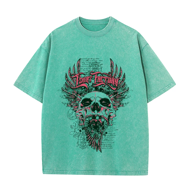 เสื้อผู้หญิงแบบสวม Unisex สไตล์สตรีทแวร์ ลายหัวกะโหลก ไซส์พลัส เสื้อผ้าผู้หญิง เสื้อผู้หญิง เสื้อยืดผู้หญิง แฟชั่นฮาราจูกุ เสื้อผ้าสไตล์โกธิค