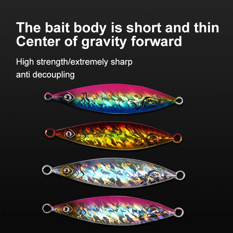 Metal Jigs 20g 30g 40g 60g 80g 100g 150g 200g 3D Eyes 130g Crankbait Trolling Hard Fishing Lure Laser Body Shiny Fishing Tackles