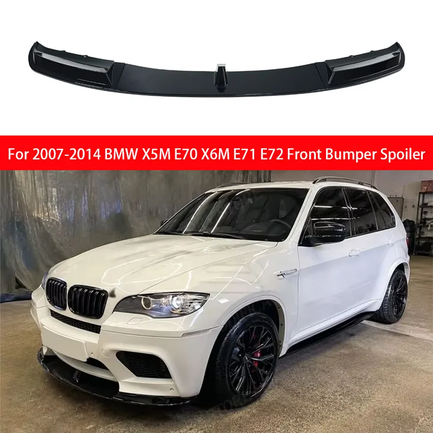 For 2007 08 09 10 11 12 13 2014 BMW X5M E70 X6M E71 E72 Front Bumper Lip Spoiler Splitter Diffuser Body kits Accessories Tuning