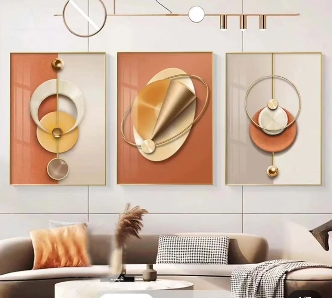 qt-150X70CM S3 Factory Aluminum Alloy Frame Glass Gallery Hanging Painting Wall Decor Living Room Crystal Dropshipping DDP！