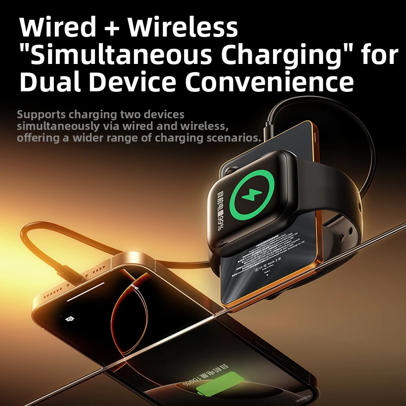 Xiaomi 2026 جديد 10000mAh بنك طاقة لاسلكي مغناطيسي PD20W شاشة عرض رقمية شحن سريع مناسب لأجهزة Apple Vivo Samsung