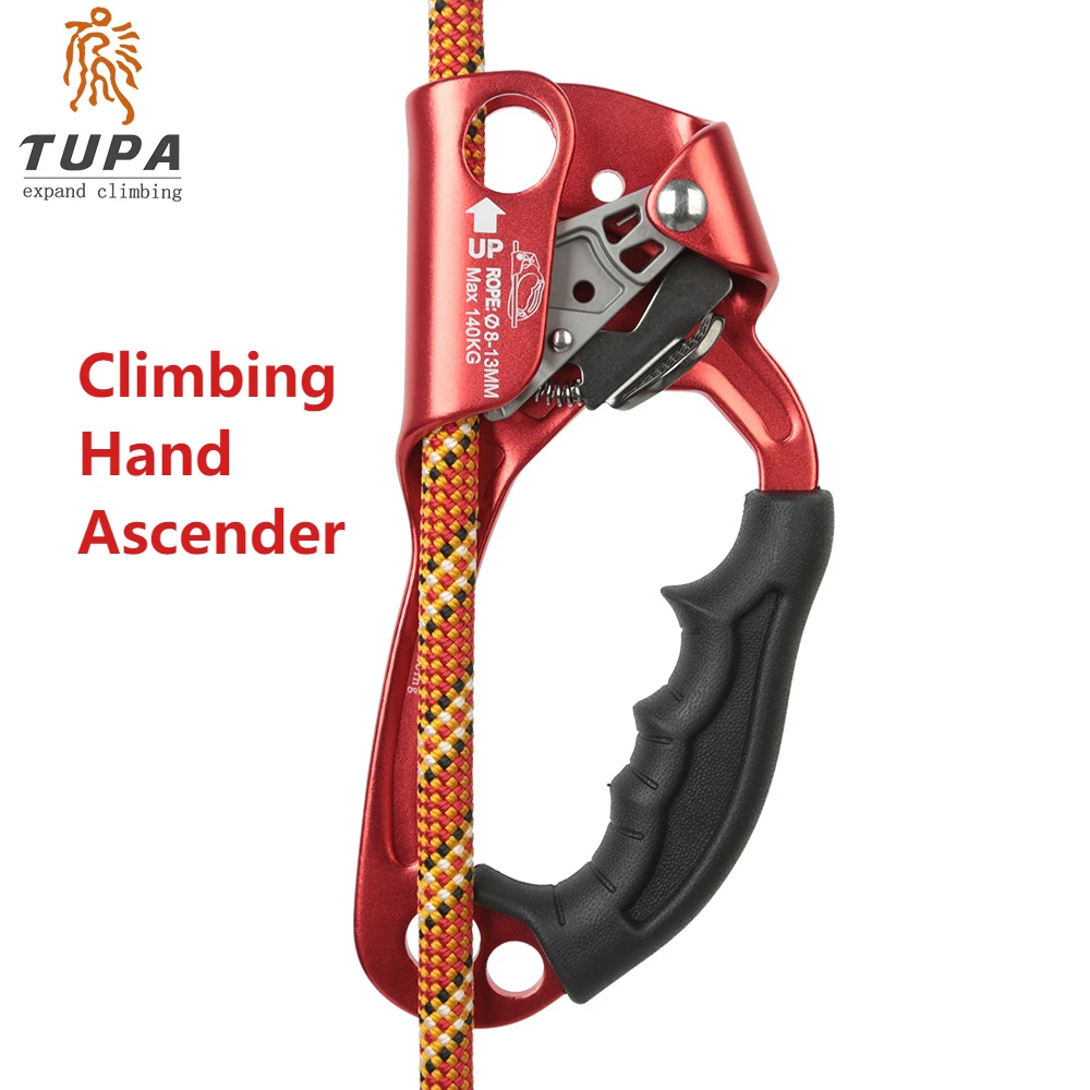 Climbing Hand Ascender Outdoor Mountaineering Tree Arborist Climbing Rappelling Equip Hand Ascender for 8-12MM Rope