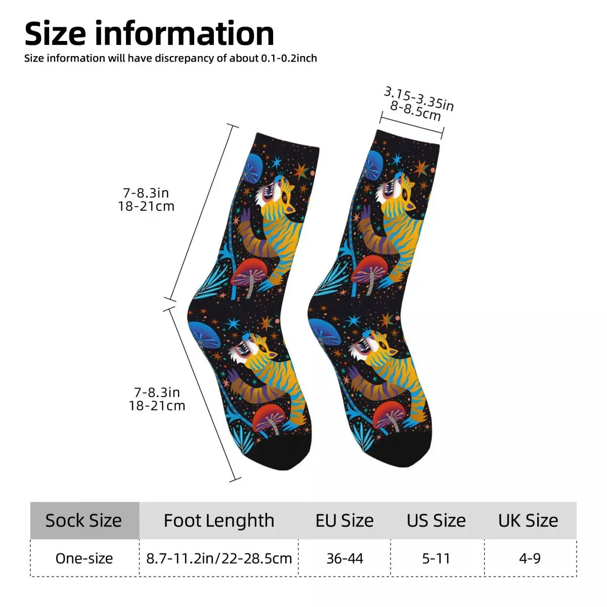 Tiger Sock Printed Man Polyester