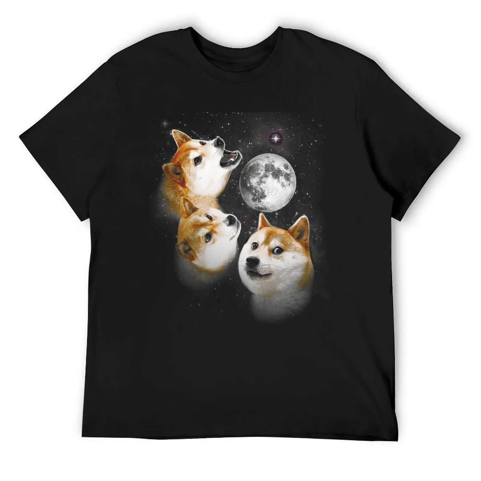 

Three Doge Moon T-Shirt plain blacks summer tops compression shirt men