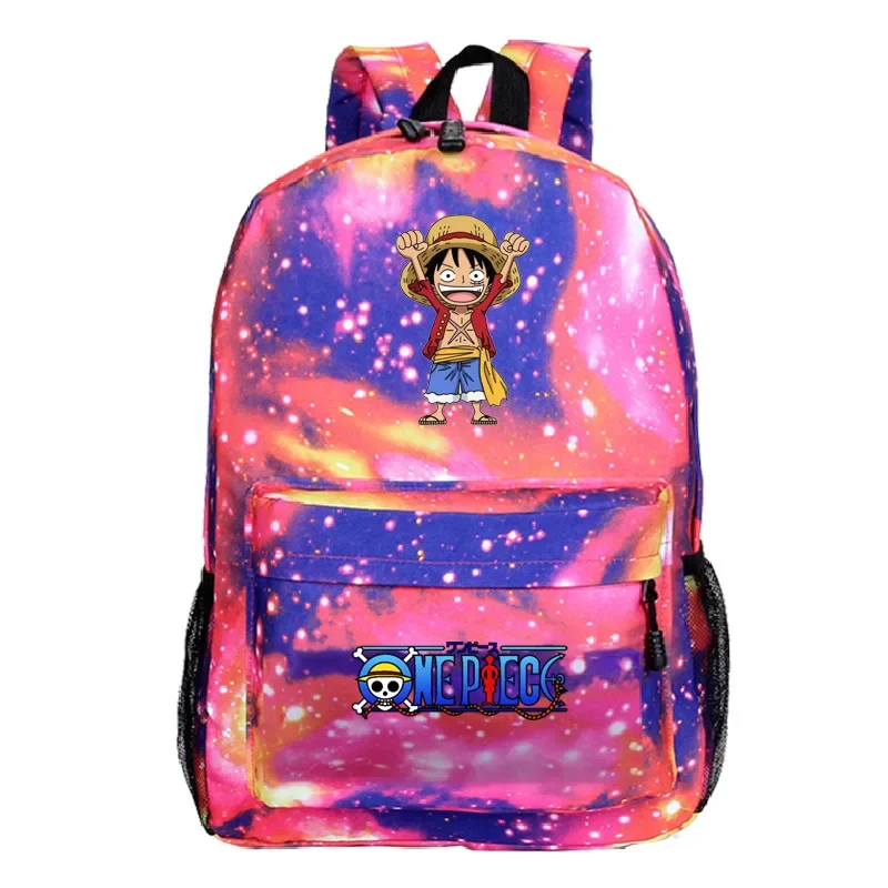 ONE PIECE Luffy Zoro Backpack for Boys Anime Backpacks Students School Bags Children Cartoon Bookbag Mochila Teens Travel Bag