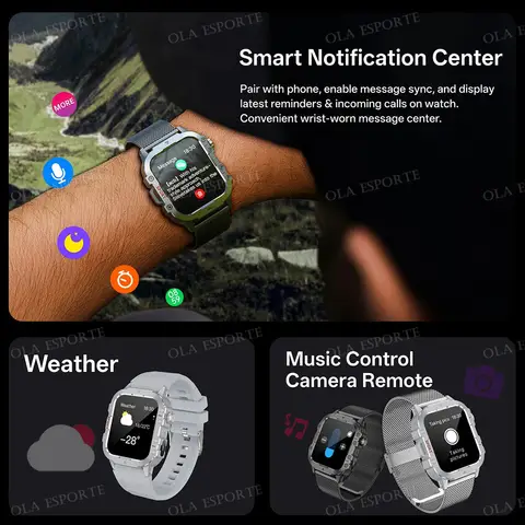 2025 New SmartWatch Men For Women Militray Outdoor GPS Track Sport Watches Heart Rate Sleep Waterproof Smart Watch IOS Android