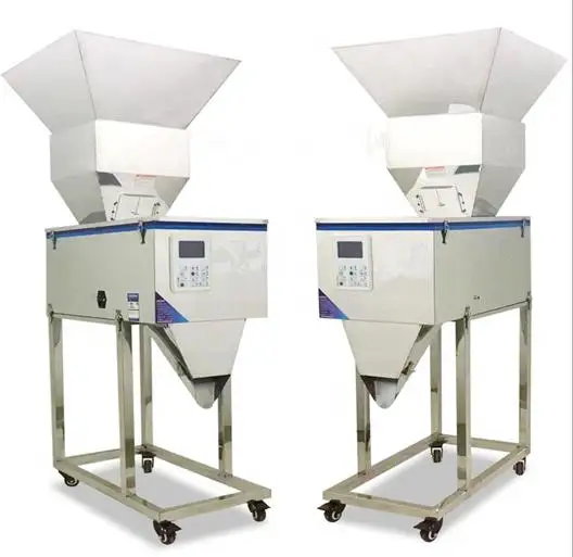 High Quality 100-3000g Semi Automatic Granule/Powder/Rice/Coffee/Spice Weighing Filling Machine with Big Funnel