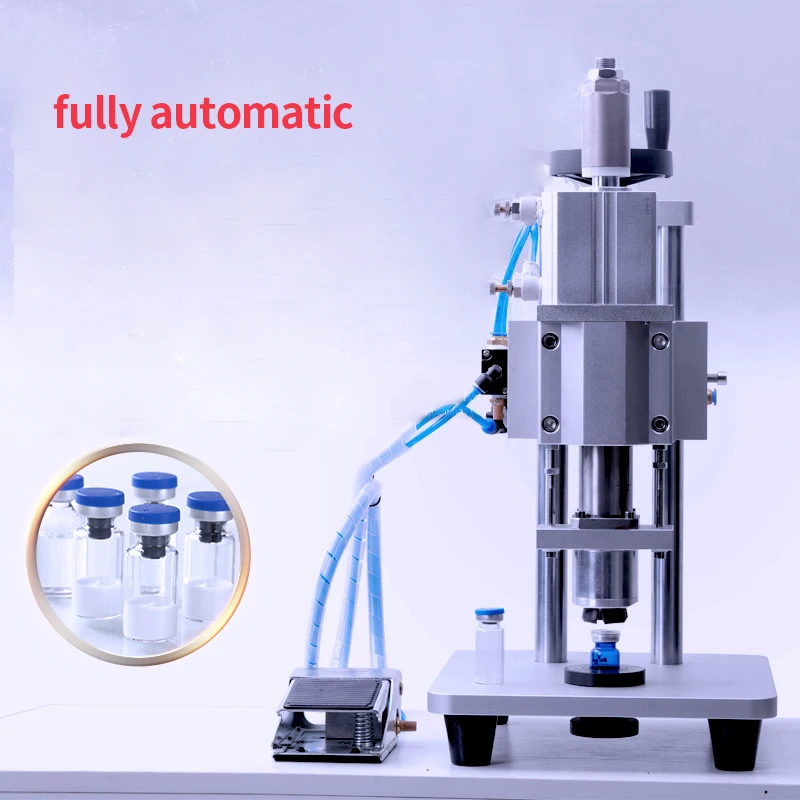 Vial Sealing Capping Machine Electric 80DX Pneumatic Bottle Capper Wrapper for Collar Ring Crimping Bottles Packaging Equipment