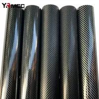 3D 6D Carbon Fiber Warp Vinyl Film 50*300cm Black Car Stickers Vinyl Console Computer Cover Motorcycle Stickers Cars Accessories