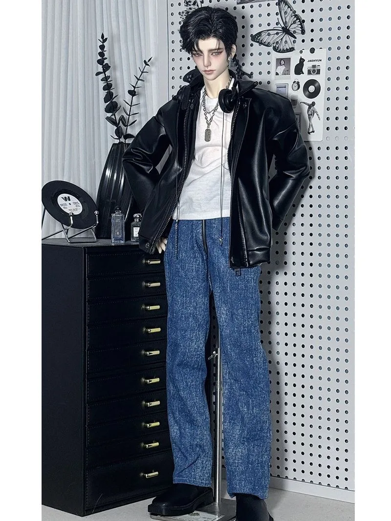 （customization 30day）BJD doll clothes suitable for ID75  size black set clothes set doll accessories (3 points)