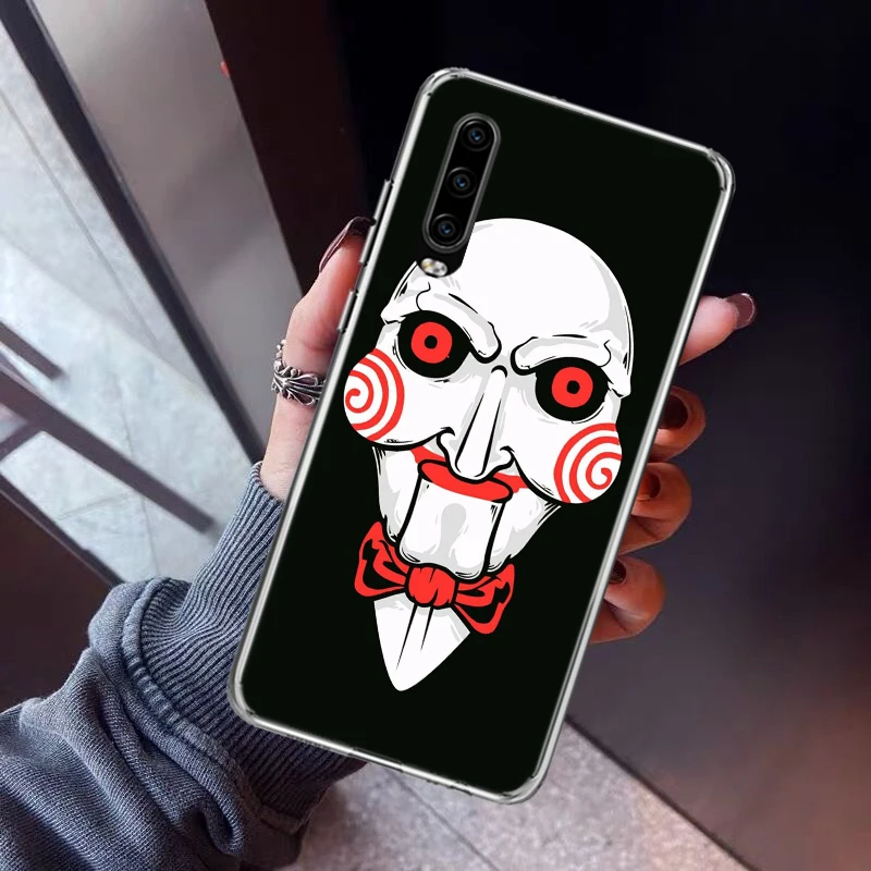 The Jigsaw Killer Horror Phone Case For Huawei P40 P30 P20 P10 Lite Mate 10 20 Pro Y5 Y6 Y7 Y9S P Smart Silicone Shell Print Fun