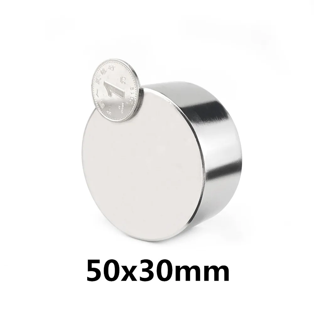 50x30mm Big Round Super Strong  Magnets Rare Earth Circular Magnet For DIY, Building,Crafts 50*30
