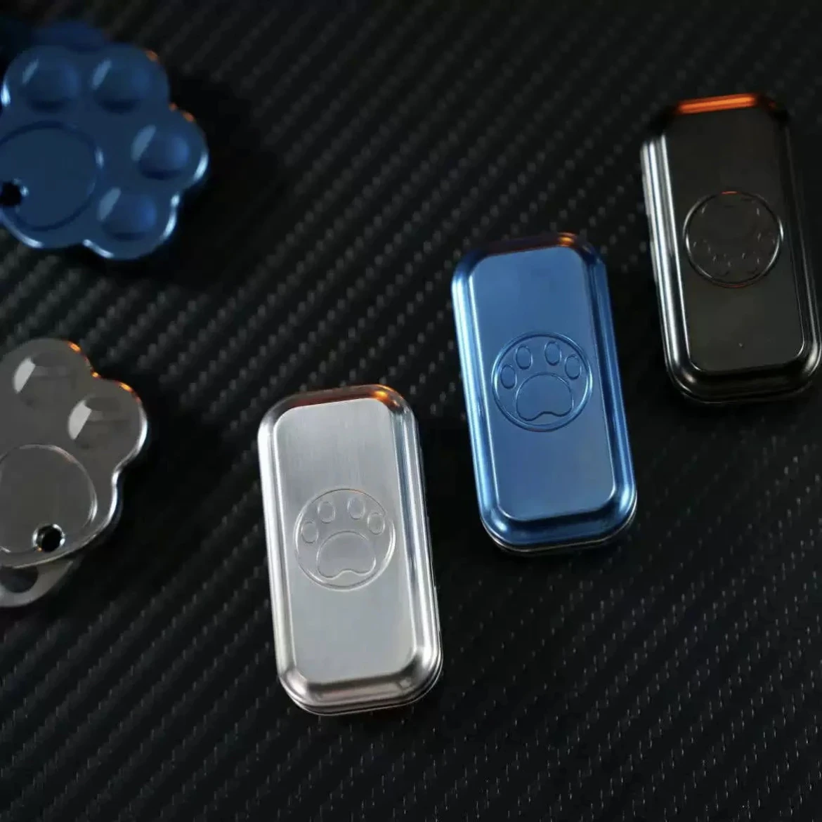 Fidget Spinner Fidgeting Speelgoed Titanium Legering Fidget Slider Push Plaat Stemvork Echo Geluid EDC Anti Stress ADHD Fidget Speelgoed