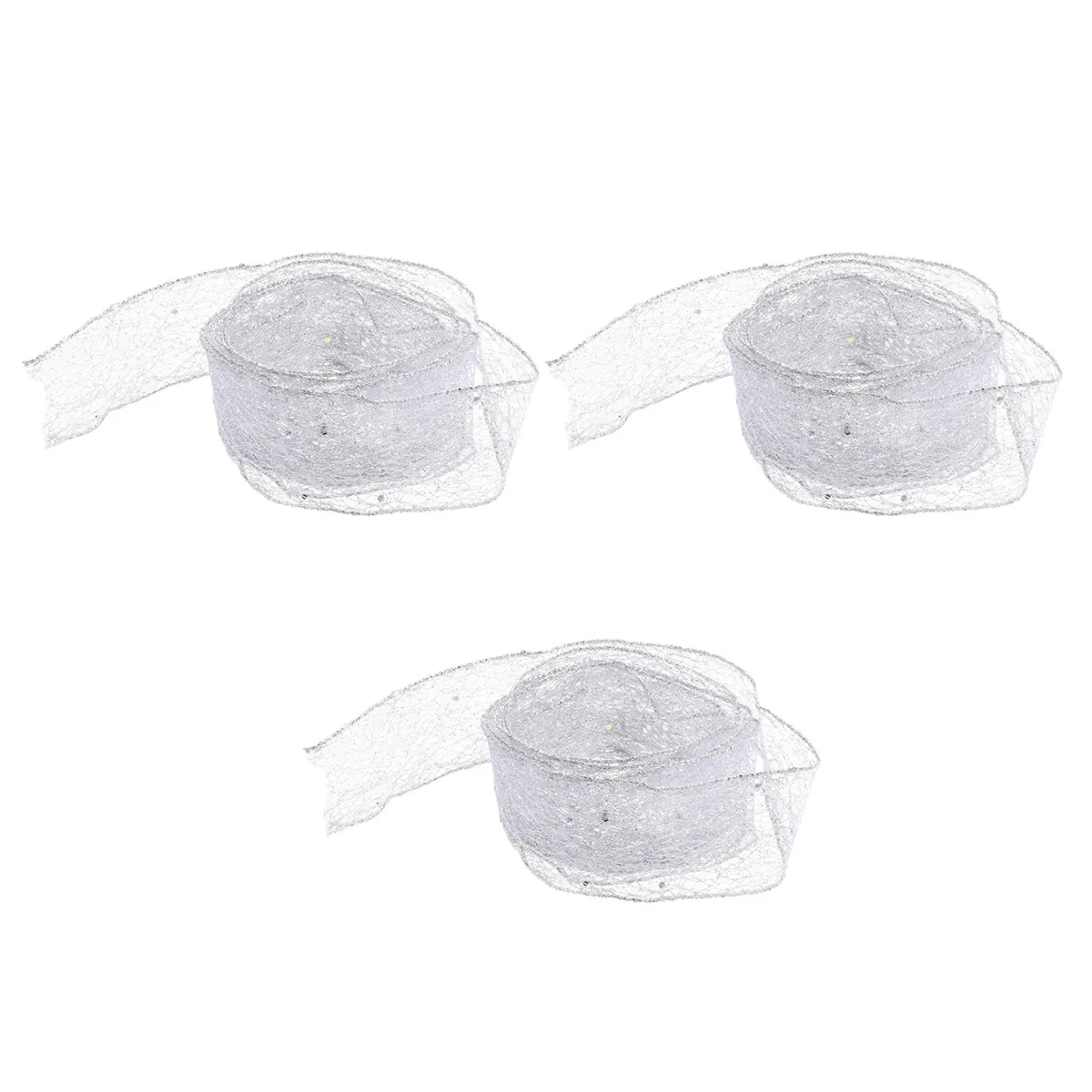 

3 Pcs Christmas Ribbon Gift Wrapping Decorative Rhinestones Craft Accessory Ribbons for Crafts Holiday Decorating