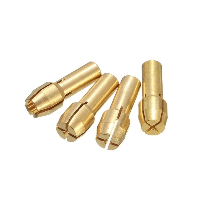 10Pcs Brass Drill Chuck Collet Bits For Rotary Tool 0.5-3.2mm 4.3mm Shank