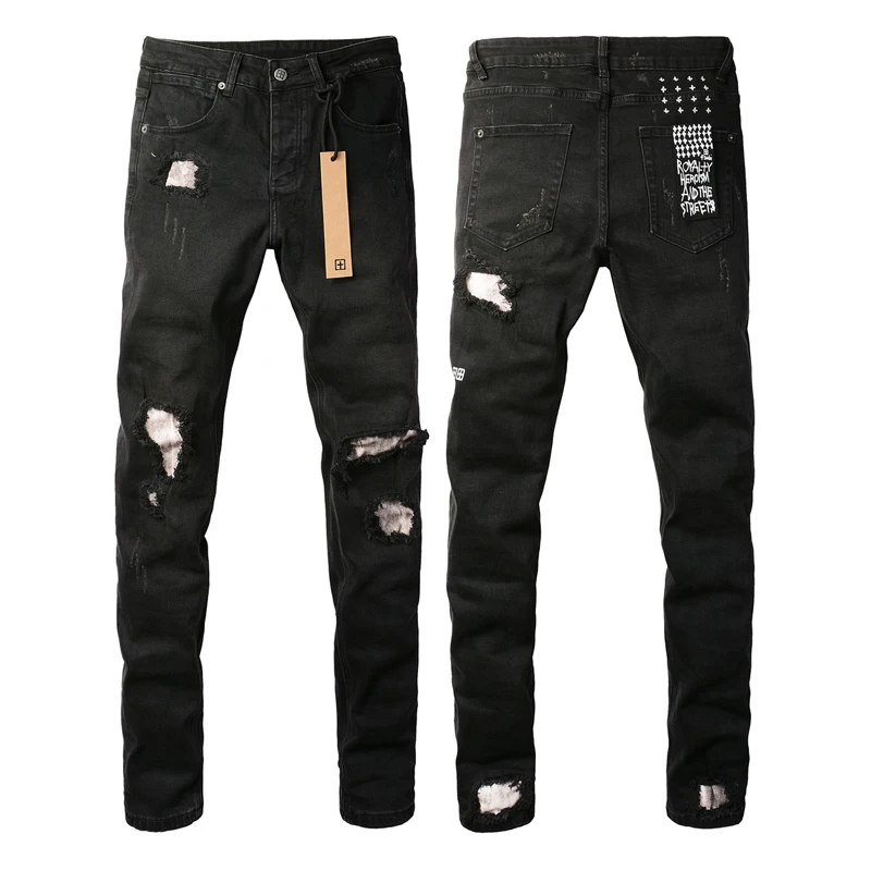 American Fashion KSUBI Denim Pencil Pants Original Label High Quality Stretch Leisure Patchwork Design KSUBI Jeans