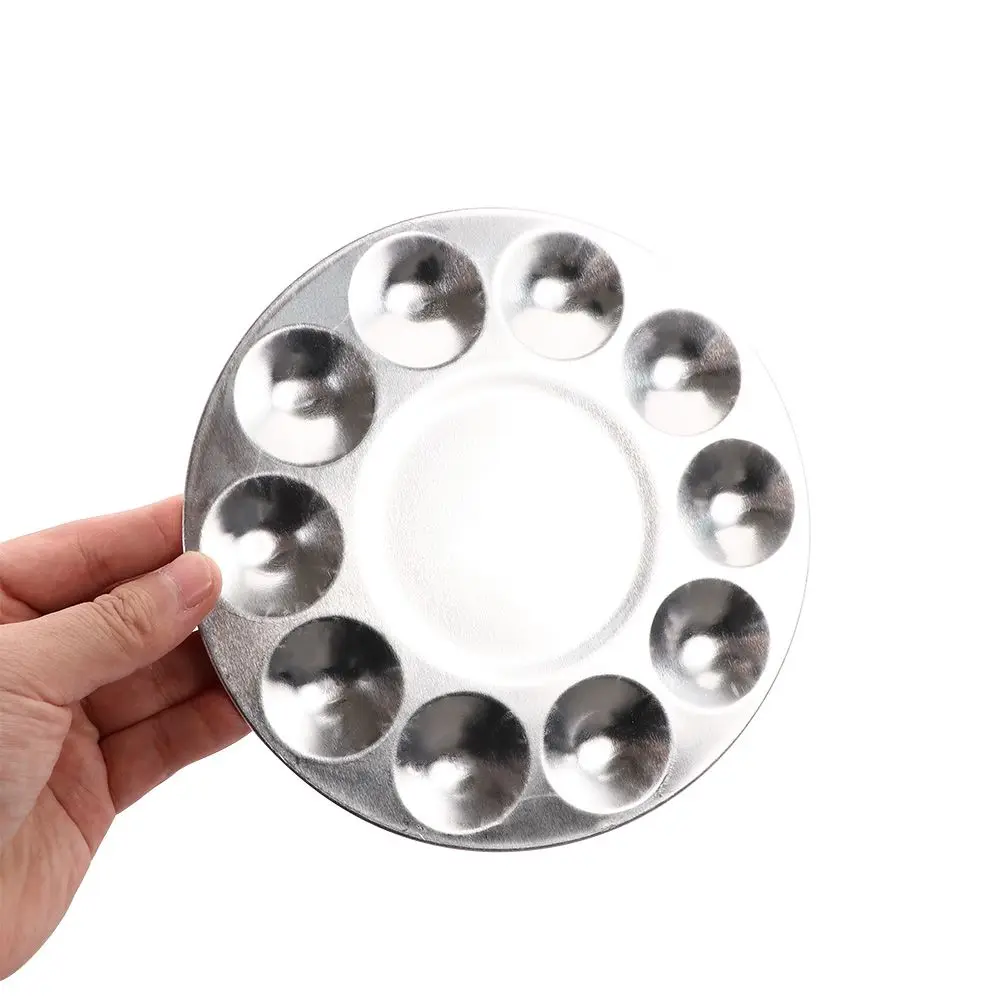 

Художественный алюминиевый ремесленный рисунок, круглый лоток для художника, палитра, лоток для краски, принадлежности для рисования