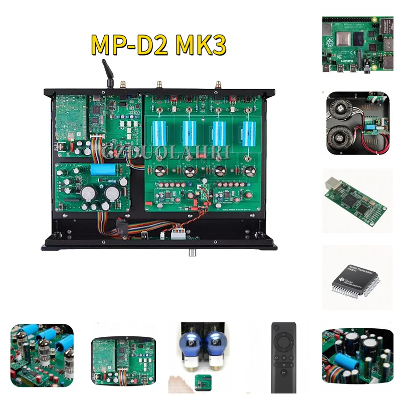 Musical Paradise MP-D2 MK3 MP-DX décodeur numérique lossless HIFI streaming hifi lecteur tube radiateur Raspberry Pi 4 horloge femineconde