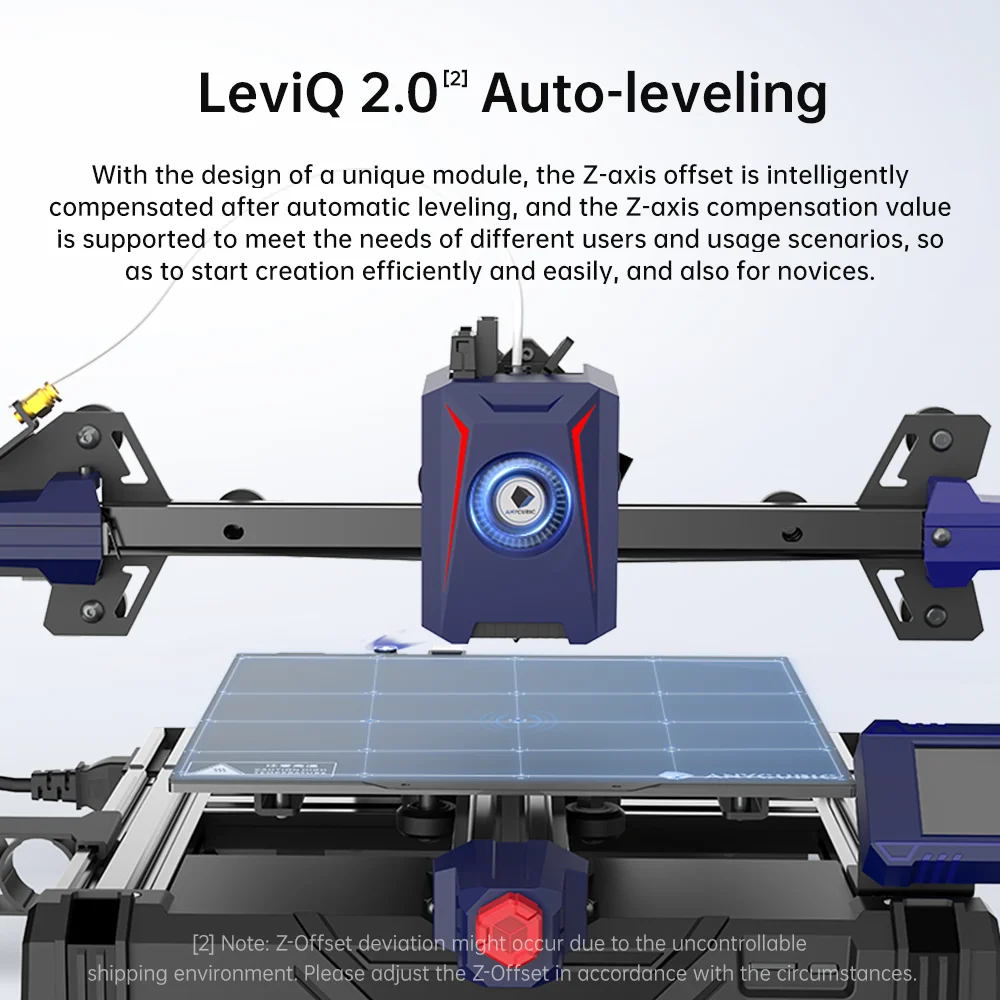 ANYCUBIC Kobra 2 Neo Imprimante 3D FDM rapide, Avec nivellement automatique LeviQ 2.0, Vitesse d'impression maximale de 250 mm/s, Extrudeur intégré préinstallé