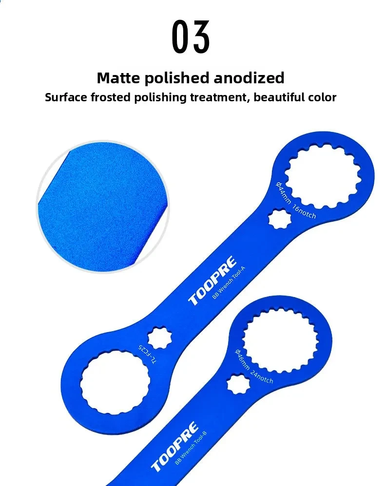 Multifunktionaler Aluminium-Tretlager-Schlüssel für Fahrräder, DUB Hollowtech BB-Schlüssel, Werkzeug zum Ein- und Ausbauen sowie zur Reparatur von Kurbelgarnituren. – Detail 6