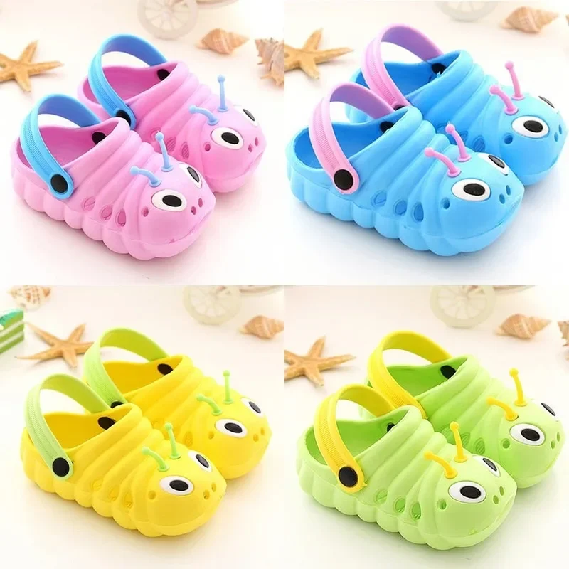 children garden shoes Cute Cartoon Caterpillar Beach Sandals babies summer slippers high quality kids Slippers Flip Shoes 2019