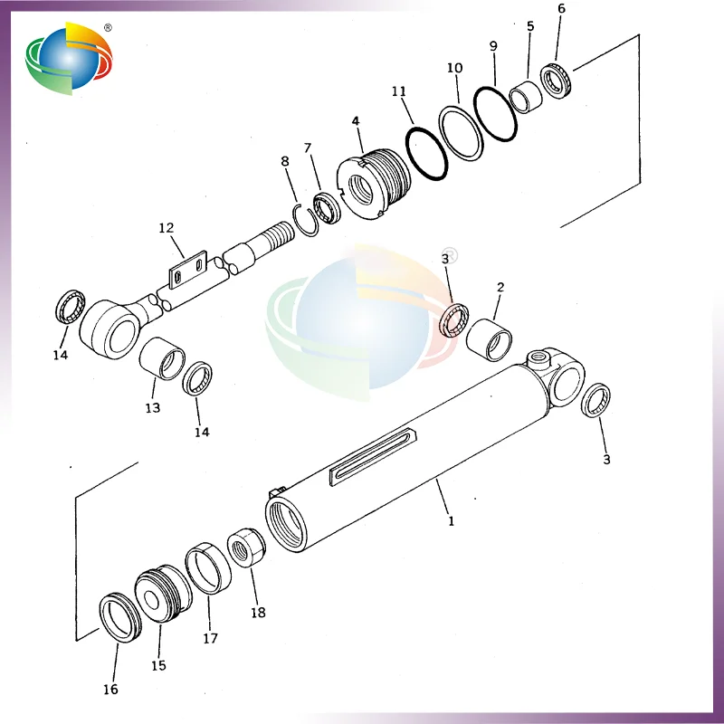 

707-00-02070KT 707-00-02070 7070002070 TILT CYLINDER SEAL KIT FOR KOMATSU WHEEL LOADER WA70-1