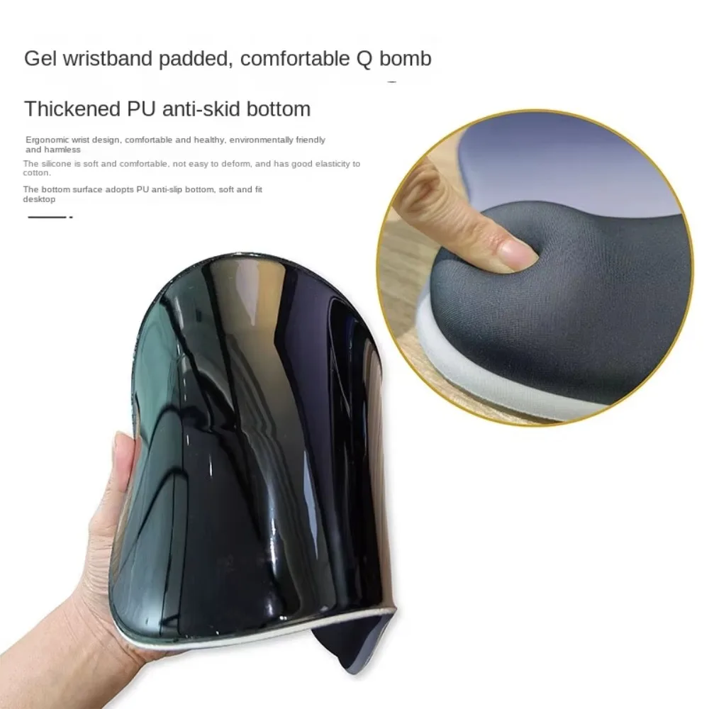 

Comfortable Ergonomic Mouse Pad Anti-slip Wrist Guard Computer Wrist Pad Soft Sponge PU Base Hand Support Pad for Office