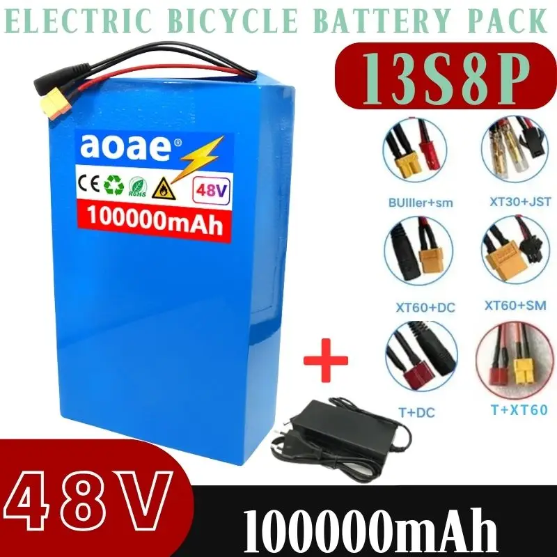 48V 13S8P 100000mAh electric scooter, bicycle, mountain bike with lithium battery 250-1000W+charger