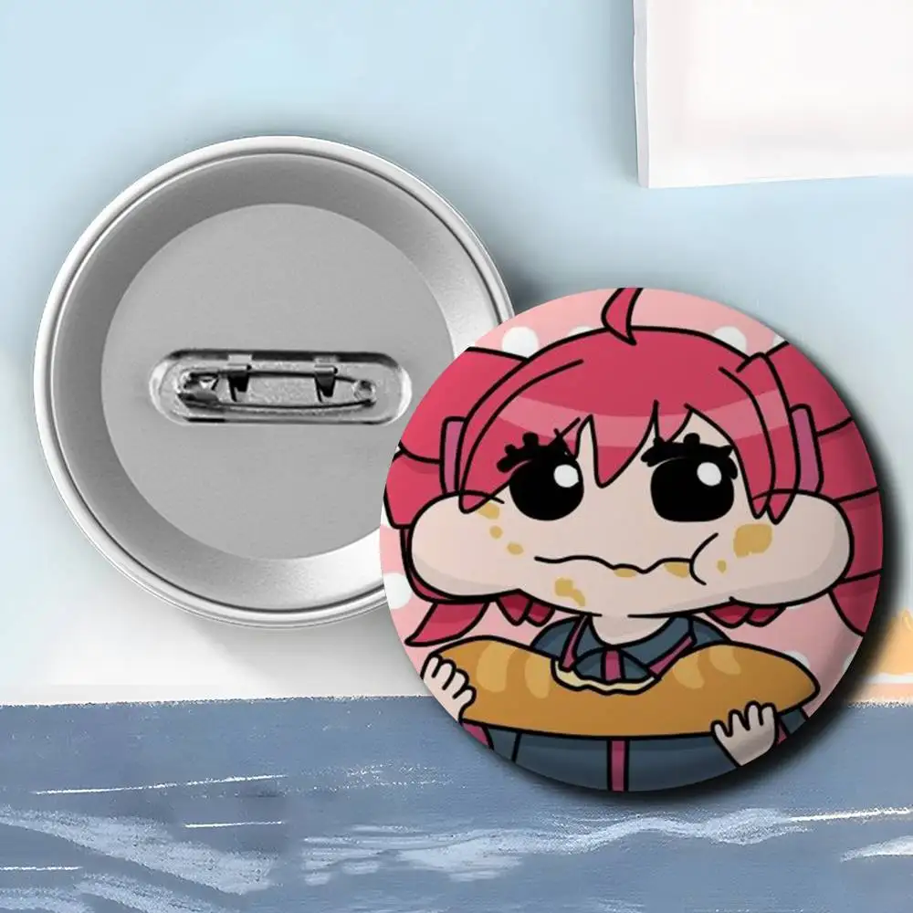 Cartoon Cute K-Kasane Teto Badges Round Exquisite Badge Brooches Creative Pins for Clothes Hat Backpack Gift Accessories