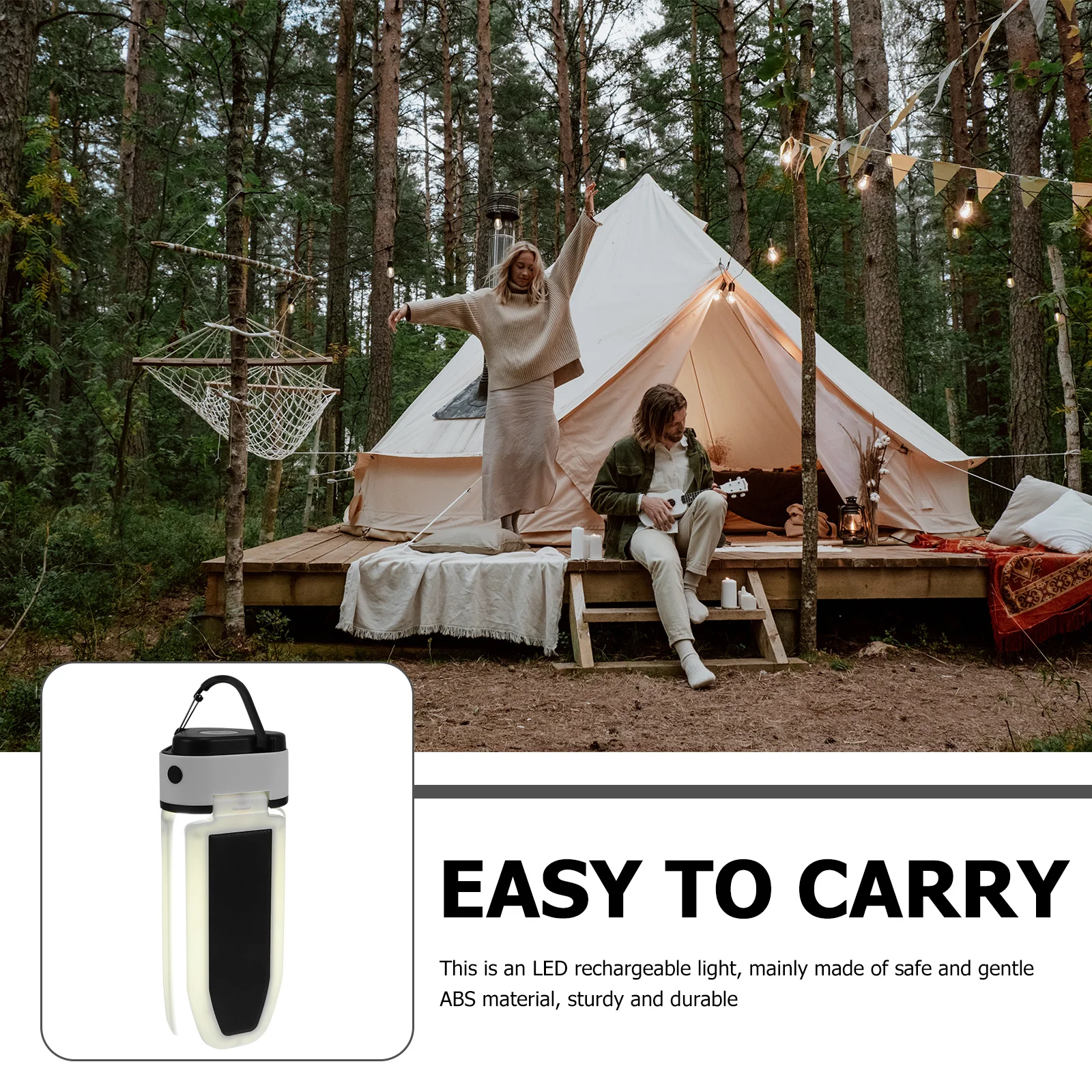 

1Set Camping Foldable LED Rechargeable Outdoor Light Emergency Lamp USB Charging Durable ABS Tent Lamp Portable Practical