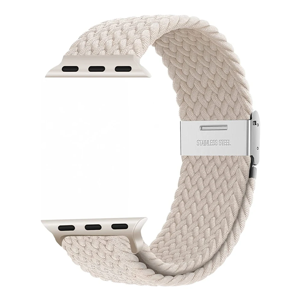 Strap For Apple watch 10 band 46mm 42mm 45mm 44mm 49mm 40mm 41mm Braided Nylon correa bracelet iWatch series 8 9 7 5 se 6 Ultra