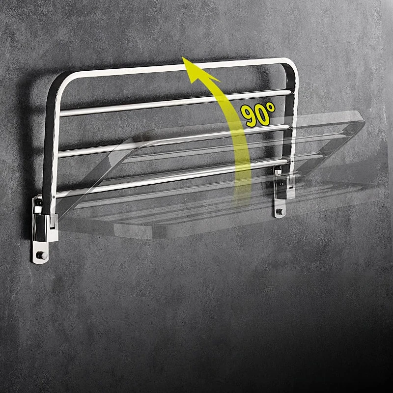 

304 stainless steel single layer, bath towel rack without punching, bathroom rack