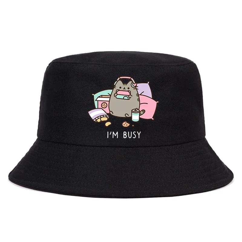 2024 Hot Cat Summer Hat Women Men Panama Bucket Cap The Design Flat Visor hat Harajuku 90s Fisherman hat Bucket hats