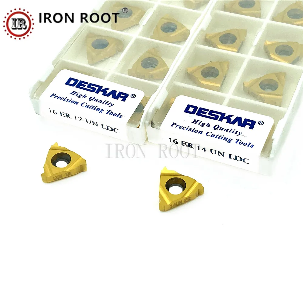 DESKAR 16ER 16IR 8UN,-,24UN LDC 60 ° Американский унифицированный стандарт резьбовой вставки Резьбовая карбидная вставка CNC резьбовой токарный инструмент