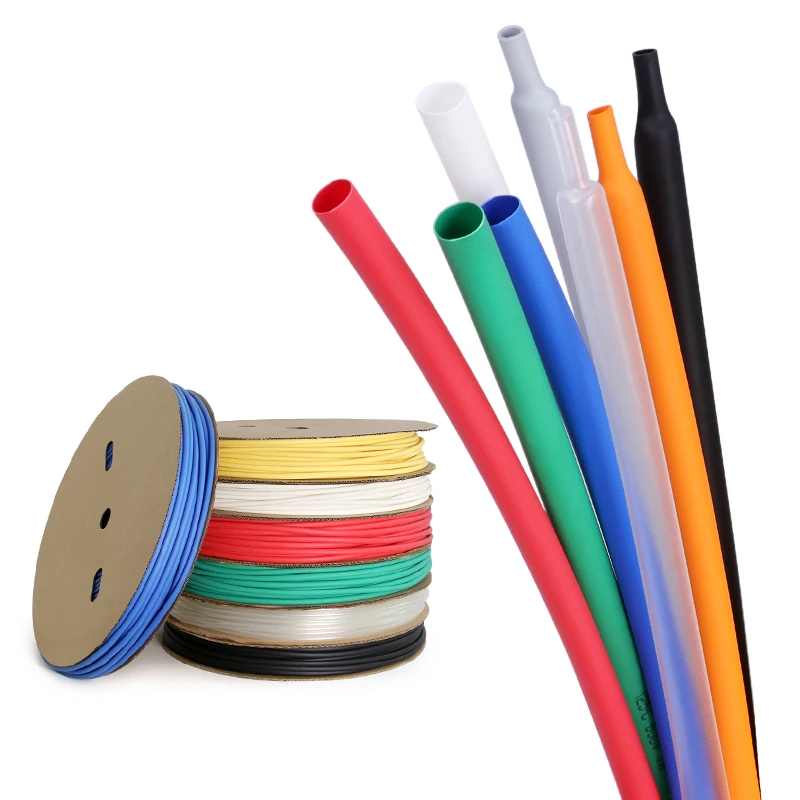 2M Diameter 0.6 0.8 1 1.5 2 2.5 3 3.5 4 4.5 5 5.5 6 mm Polyolefin Heat Shrink Tube 2:1 Shrink Ratio Insulated Cable Sleeve