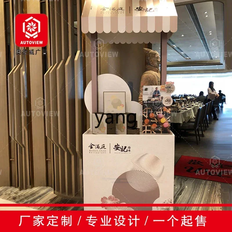 LTT shopping mall display mobile stack head snack cart display stall table promotion float