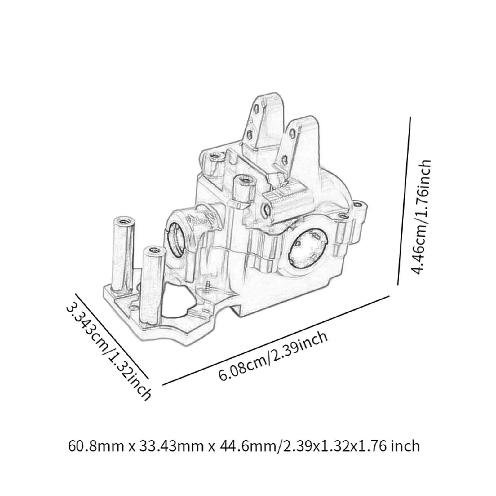 1:14 RC รถฝาครอบเกียร์ด้านหน้าอลูมิเนียมสําหรับรุ่น 14303 14210