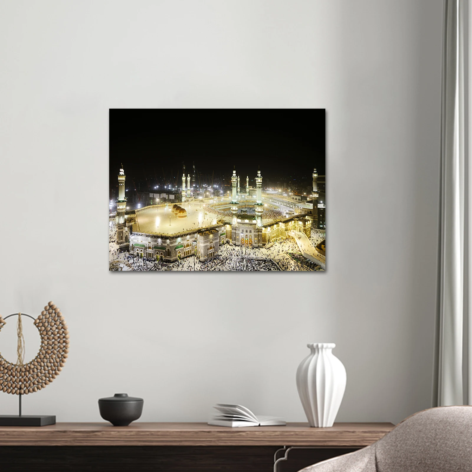 Islamic he Mosque Wall Art Canvas Prints Arbic Kaaba Al Masjid An Nabwi Islamic Canvas Poster Living Room Decor Paintings