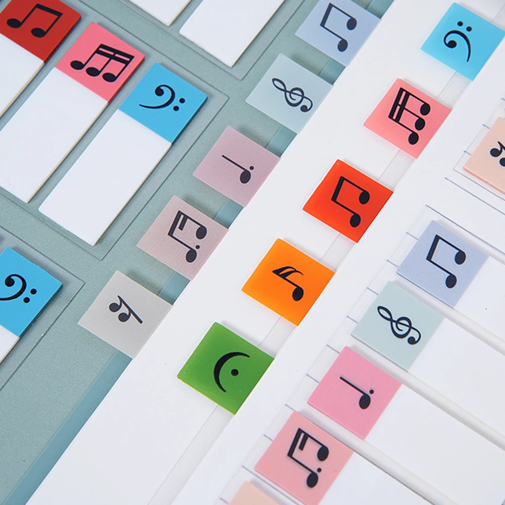 

Индекс музыкальной ноты, липкие заметки, прозрачный ПЭТ-материал, школа, 2 шт.