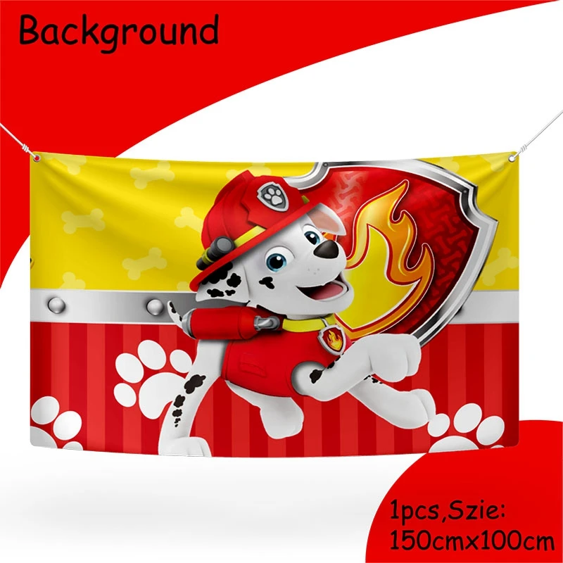 PAW PATROL Cartoon Birthday Party Plate Cups banner Decorations Paw Patrol Marsha Theme Baby Shower Kids Birthday Party Supplies