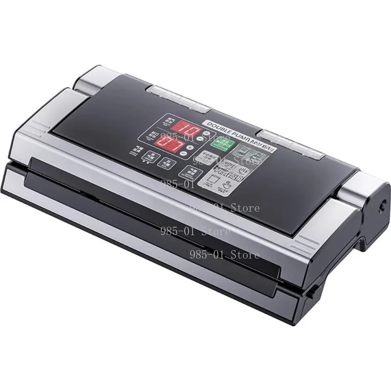 Double pump vacuum sealing machine with 40cm width, commercial grade for aluminum foil and plastic bag smooth sealing packaging