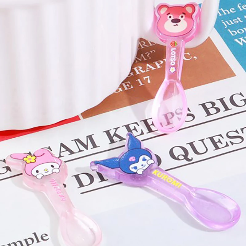 5PCS Nightglow Sanrio Small Spoon Charms Kitchen Cooking Spoon Handmade DIY Jewelry Resin Accessories Crafts