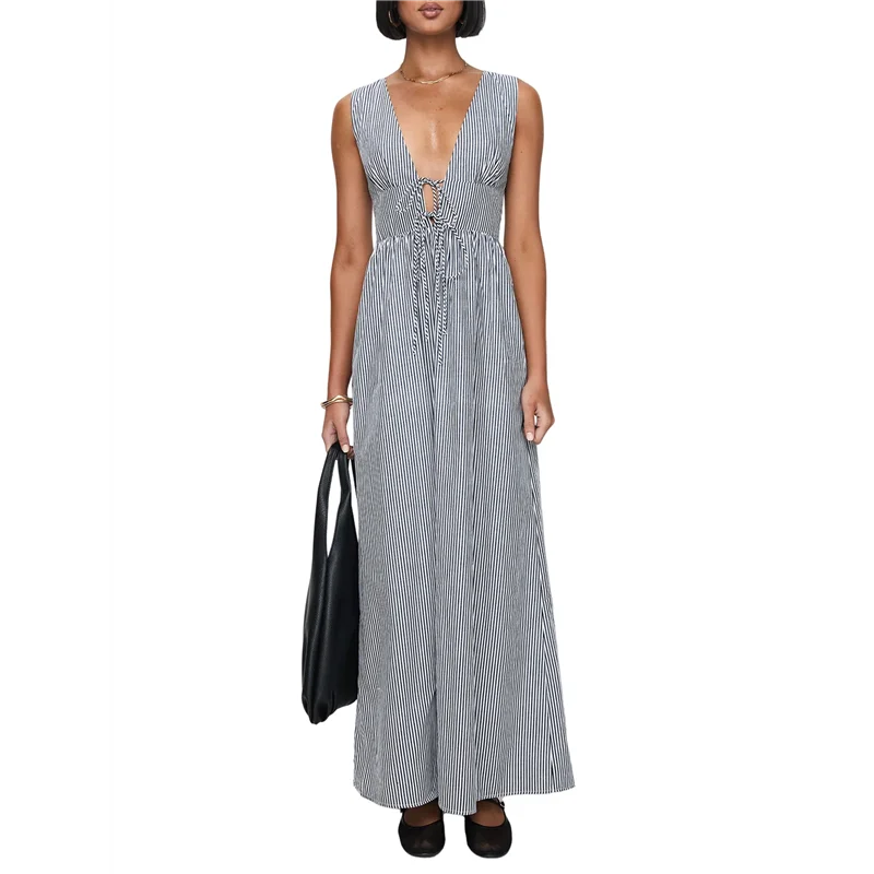 【】Women V Neck Maxi Dress Boho Flowy Long Dress Floral Loose Fit Summer Sundress Y2K Going Out Beach Dresses