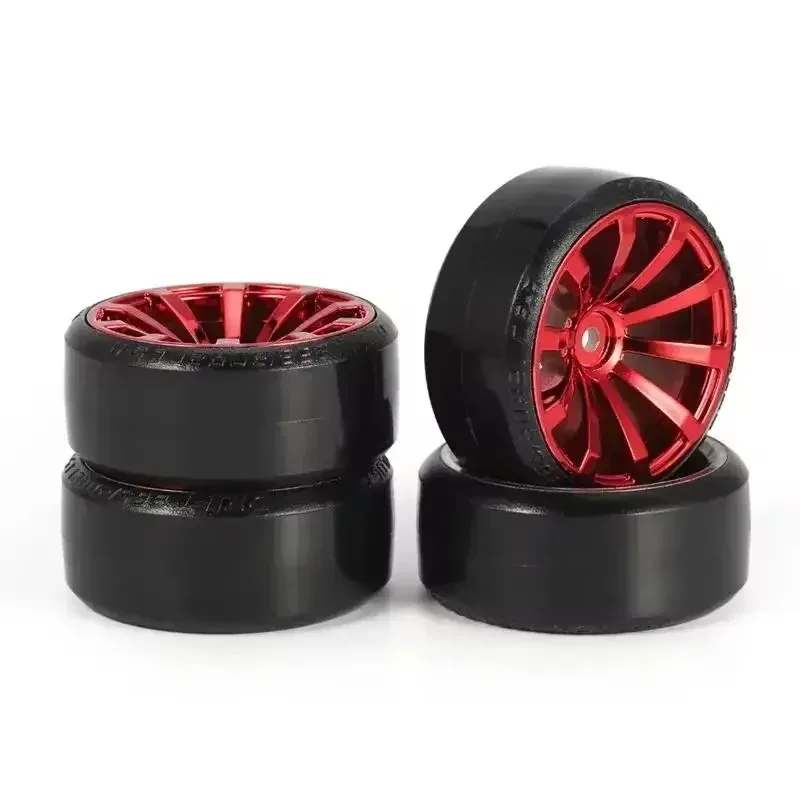 4 stuks 60mm 1/10 bandenwielset harde kunststof velgen voor RC auto Drift 3Racing HSP Tamiya DS5 Wltoys USUKANI Kyosho MST Yokomo